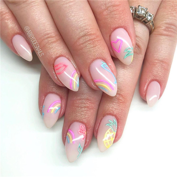  almondnail;acrylicnail