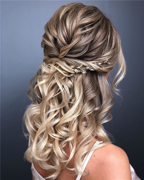 weddinghairstyls;halfuphalfdown