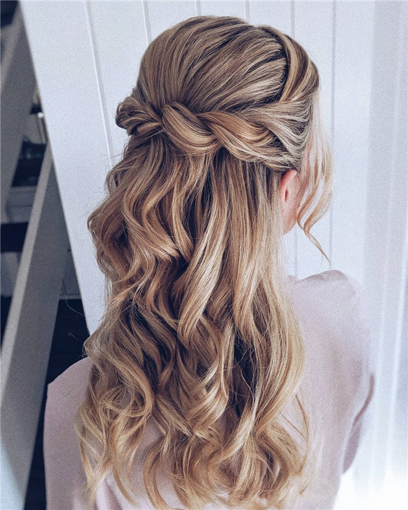 weddinghairstyls;halfuphalfdown