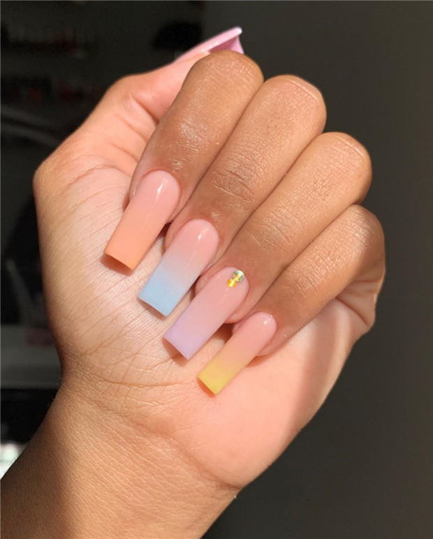 squarenails;summernails;nailart