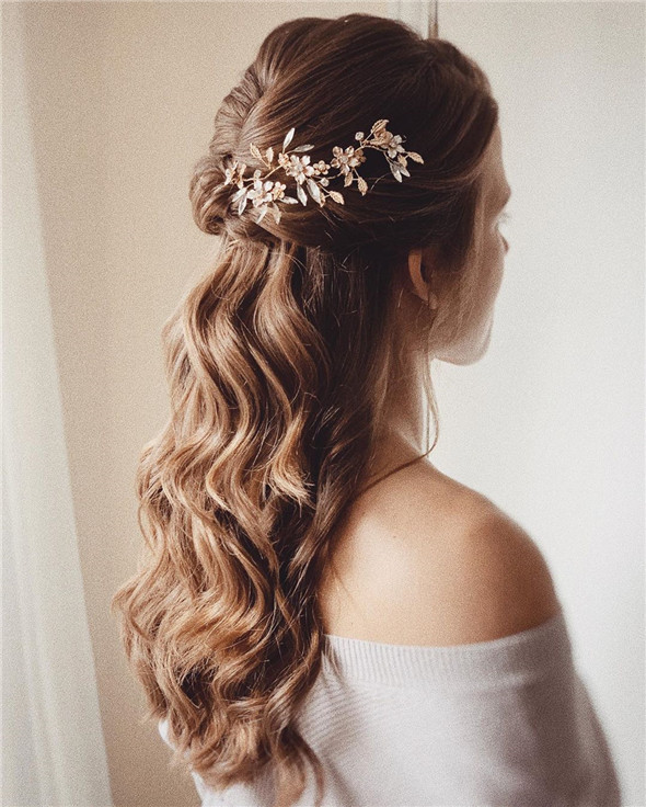 weddinghairstyls;halfuphalfdown