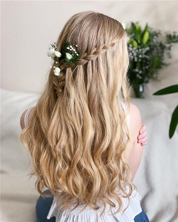 weddinghairstyls;halfuphalfdown