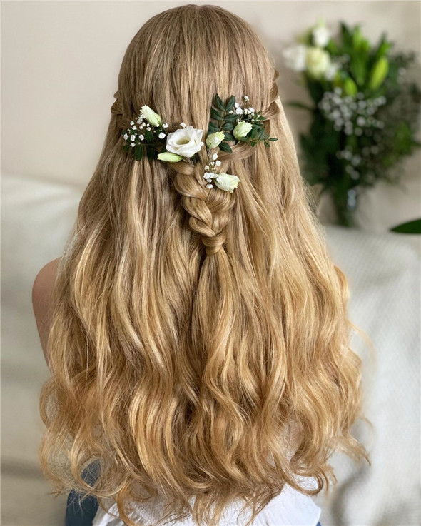 weddinghairstyls;halfuphalfdown