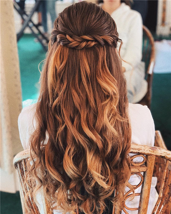 weddinghairstyls;halfuphalfdown