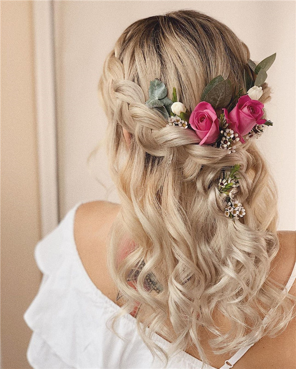 weddinghairstyls;halfuphalfdown