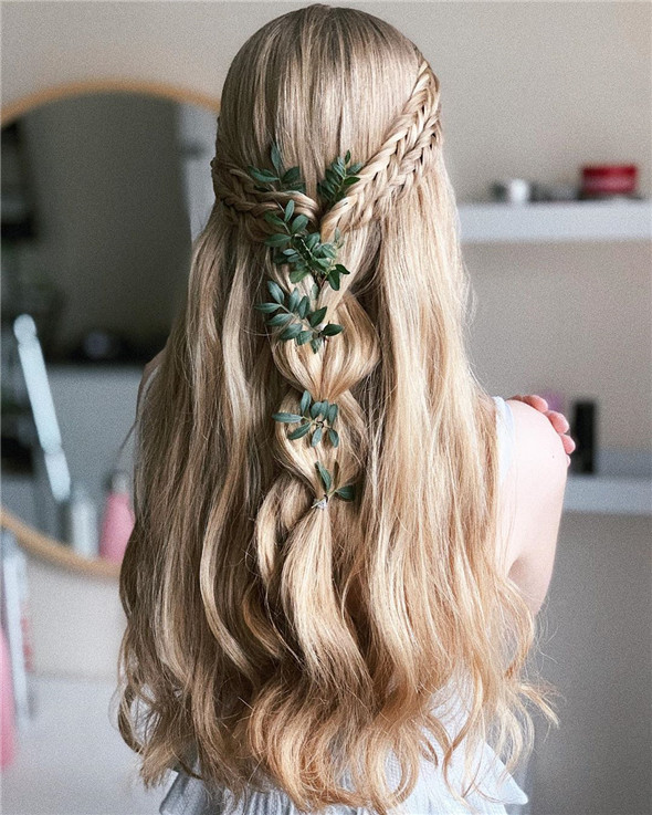 weddinghairstyls;halfuphalfdown