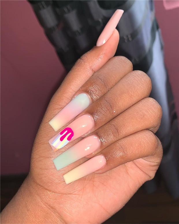 squarenails;summernails;nailart