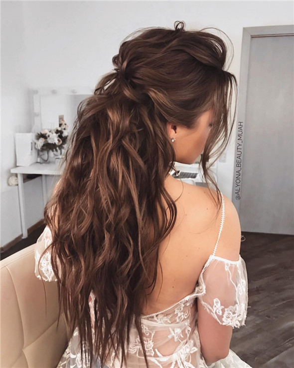 weddinghairstyls;halfuphalfdown