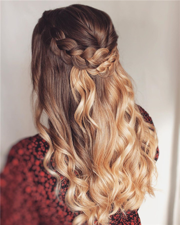 weddinghairstyls;halfuphalfdown