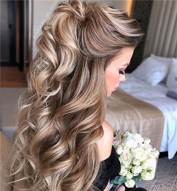 weddinghairstyls;halfuphalfdown