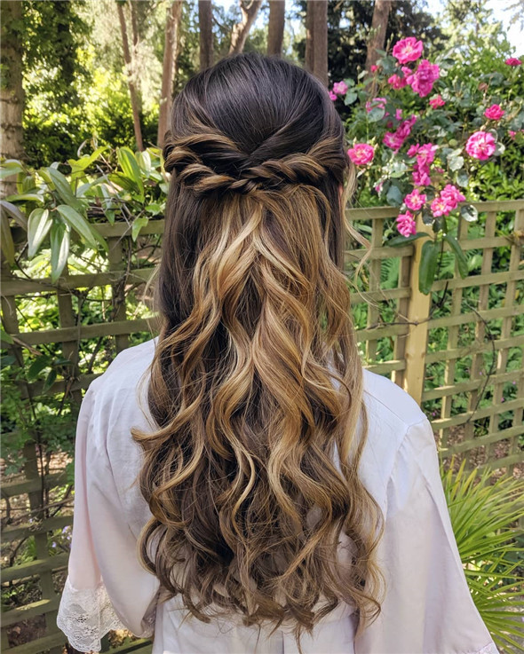 weddinghairstyls;halfuphalfdown