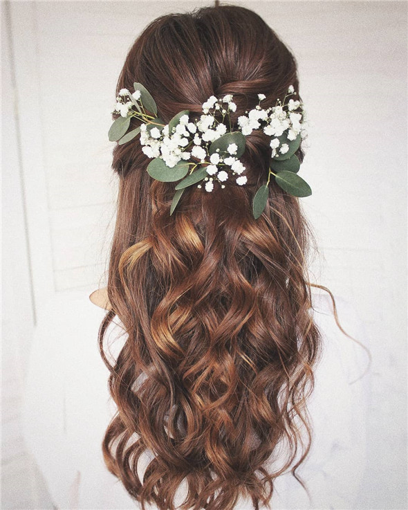 weddinghairstyls;halfuphalfdown