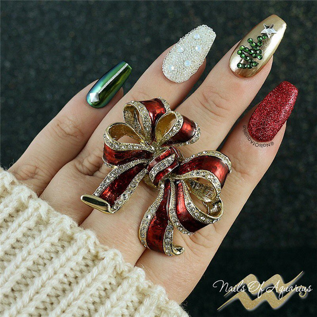 #christmasnails#nailsart#2020nails#winternails#newyearnails