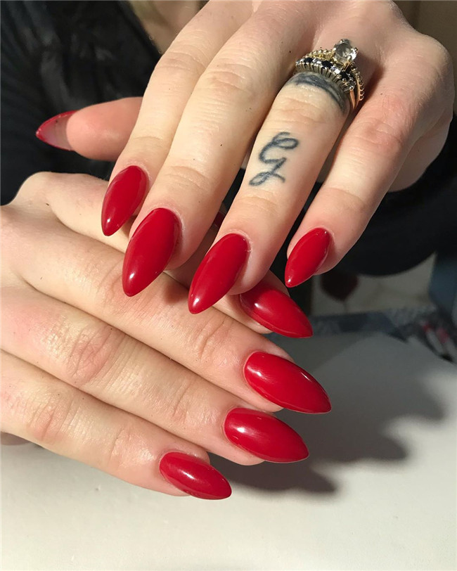 36 Gorgeous Red Nail Art Designs That Perfectly For 2020 Valentine’s ...