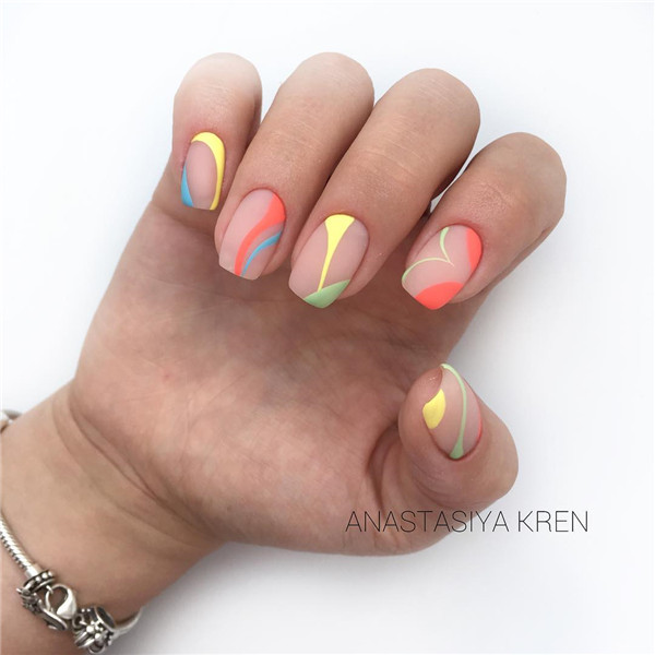 45 Pretty Summer Matte Nails Art Designs You Must Try In 2020 – Page 9 ...