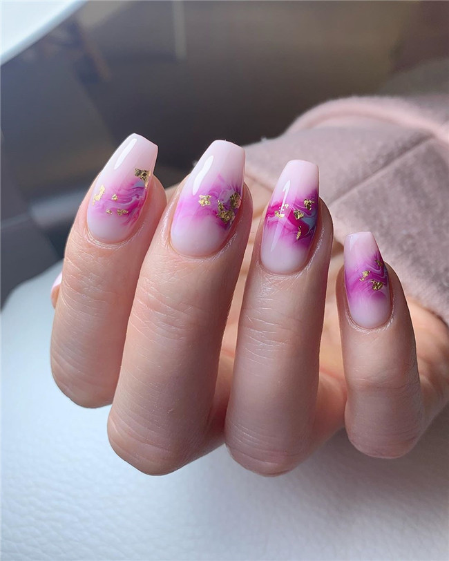 35 Simple Acrylic Spring Nail Art Designs For Short Nails In 2020 ...